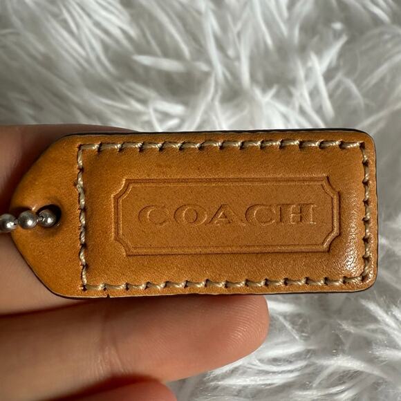 y2k 1.5" Vintage COACH Fob Bag Charm Hang tag Hangtag - Picture 1 of 2